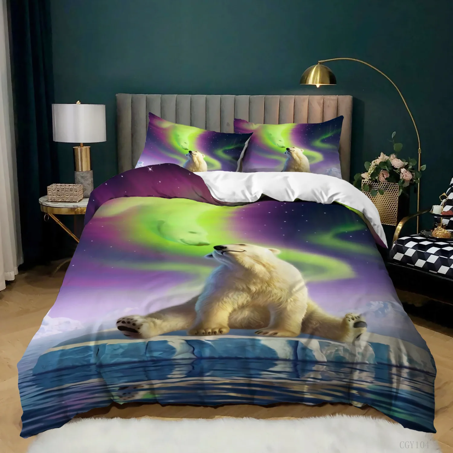 Aurora Borealis polyester Duvet Cover Set Tree Under Field of Nature with Northern Lights Landscape Picture King Size Magnetic
Aurora Borealis polyester Duvet Cover Set Tree Under Field of Nature with Northern Lights Landscape Picture King Size Magnetic