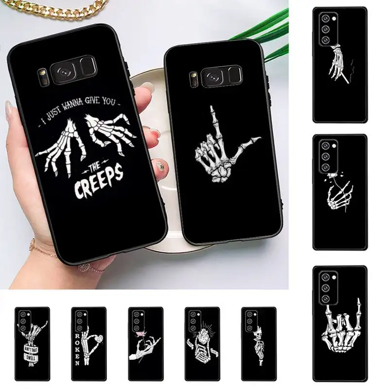 Skeleton Gesture Art Phone Case For Samsung Galaxy Note 10Pro Note 20ultra cover for note20 note10lite M30S Back Coque
Skeleton Gesture Art Phone Case For Samsung Galaxy Note 10Pro Note 20ultra cover for note20 note10lite M30S Back Coque