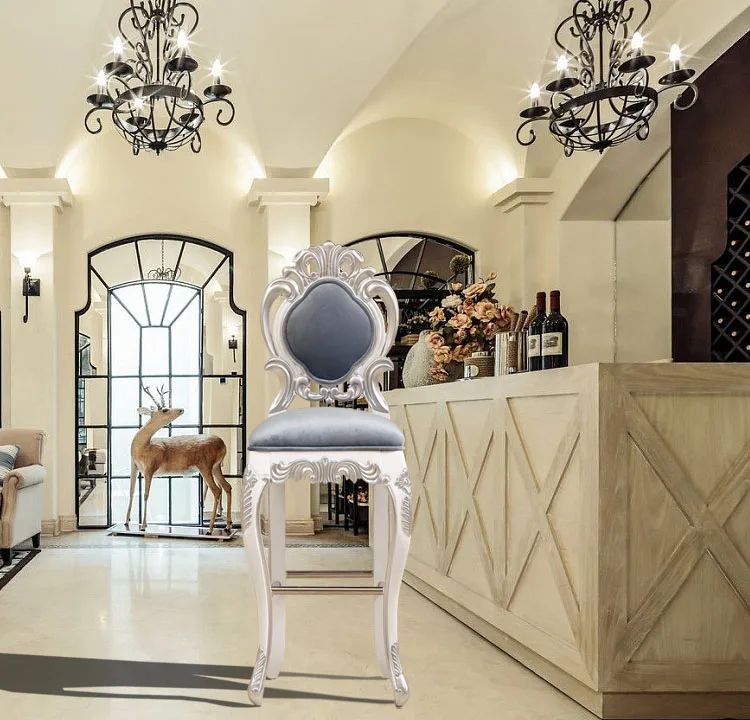 European bar chair all solid wood bar chair neoclassical bar chair high chair simple European bar chair
European bar chair all solid wood bar chair neoclassical bar chair high chair simple European bar chair