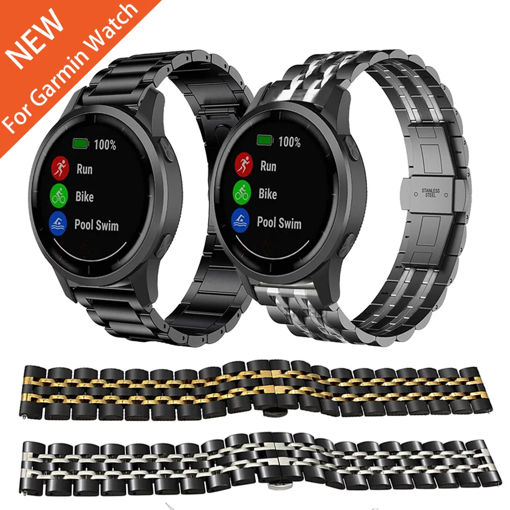 Браслет из нержавеющей стали для Garmin Active, классический металлический браслет для ViVoactiVe 4 benz & 3, ремешок для наручных часов
Браслет из нержавеющей стали для Garmin Active, классический металлический браслет для ViVoactiVe 4 benz & 3, ремешок для наручных часов