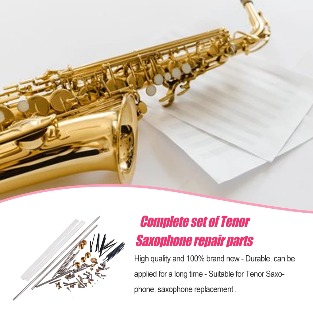 94 Pieces Tenor Sax Repair Kit Metal Wear-resistant Retaining Nut Adjustable Springs Set Maintenance Tool Accessory
94 Pieces Tenor Sax Repair Kit Metal Wear-resistant Retaining Nut Adjustable Springs Set Maintenance Tool Accessory