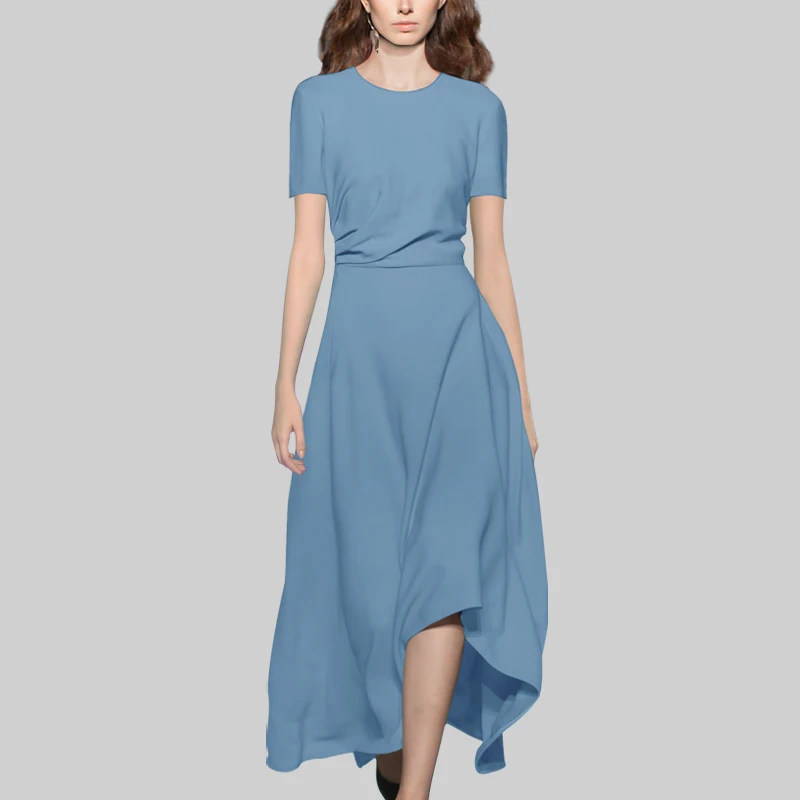 Runway Designers Blue Dresses for Women 2022 Summer Vintage Elegant V-neck Short Sleeve Midi Dress Vestidos De Mujer Casual
Runway Designers Blue Dresses for Women 2022 Summer Vintage Elegant V-neck Short Sleeve Midi Dress Vestidos De Mujer Casual
