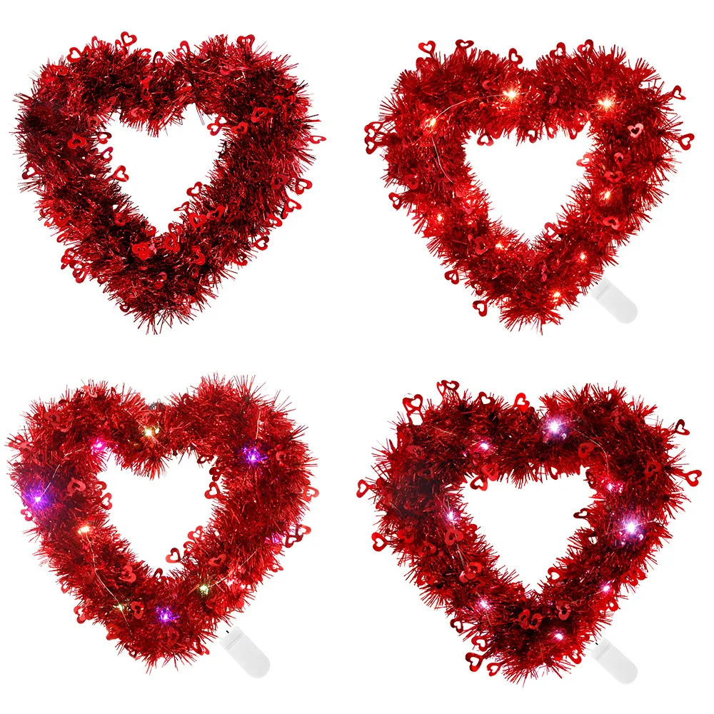 Glowing Red Heart Shaped Wreath 2023 Valentine Day Decorations LED Garland Happy Valentine's Day Wedding Party Pendant Ornaments
Glowing Red Heart Shaped Wreath 2023 Valentine Day Decorations LED Garland Happy Valentine's Day Wedding Party Pendant Ornaments