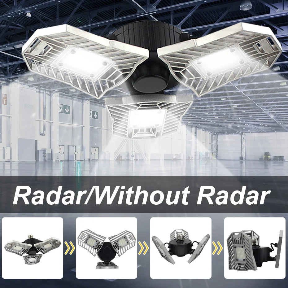 LED Garage Light 60W Adjustable Deformable Lamp 6000LM Super Bright E27 Bulb 110V/220V/85-265V For Warehouse Workshop Lighting
LED Garage Light 60W Adjustable Deformable Lamp 6000LM Super Bright E27 Bulb 110V/220V/85-265V For Warehouse Workshop Lighting
