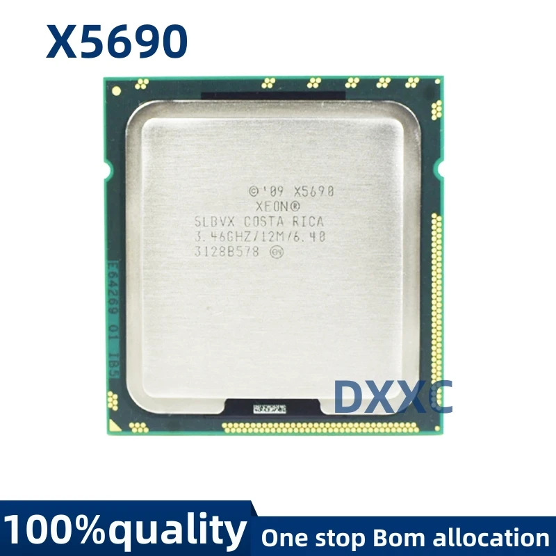 X5690 For Xeon LGA 1366 3.46GHz 6.4GT/s 12MB 6 Core 1333MHz SLBVX CPU Processor
X5690 For Xeon LGA 1366 3.46GHz 6.4GT/s 12MB 6 Core 1333MHz SLBVX CPU Processor