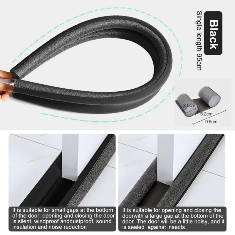 95*10cm Soundproof Waterproof Seal Strip Draught Excluder Stopper Door Bottom Guard Double Silicone Rubber Seal Dustproof
95*10cm Soundproof Waterproof Seal Strip Draught Excluder Stopper Door Bottom Guard Double Silicone Rubber Seal Dustproof