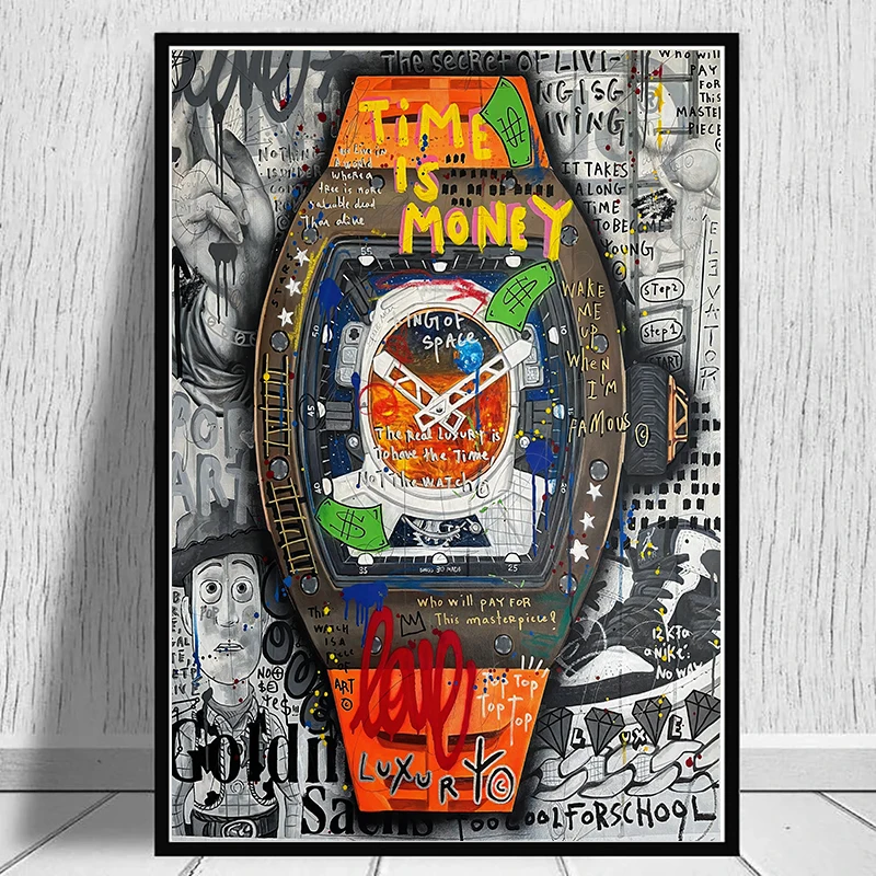 Граффити искусство роскошные часы время деньги мотивационный постер холст живопись абстрактная фотография Фотография Печать комната Домашний декор
Граффити искусство роскошные часы время деньги мотивационный постер холст живопись абстрактная фотография Фотография Печать комната Домашний декор