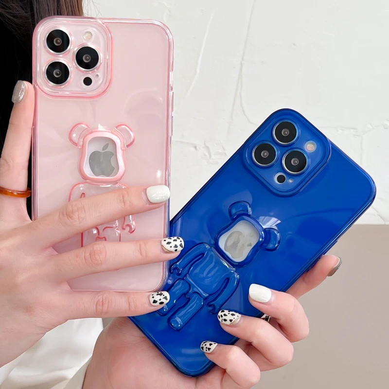 Cute 3D Bear Phone Case For iPhone 13 12 11 Pro Max 7 8 Plus SE 2020 X Xr Xs Max Transparent Shockproof Soft Silicone Back Cover
Cute 3D Bear Phone Case For iPhone 13 12 11 Pro Max 7 8 Plus SE 2020 X Xr Xs Max Transparent Shockproof Soft Silicone Back Cover