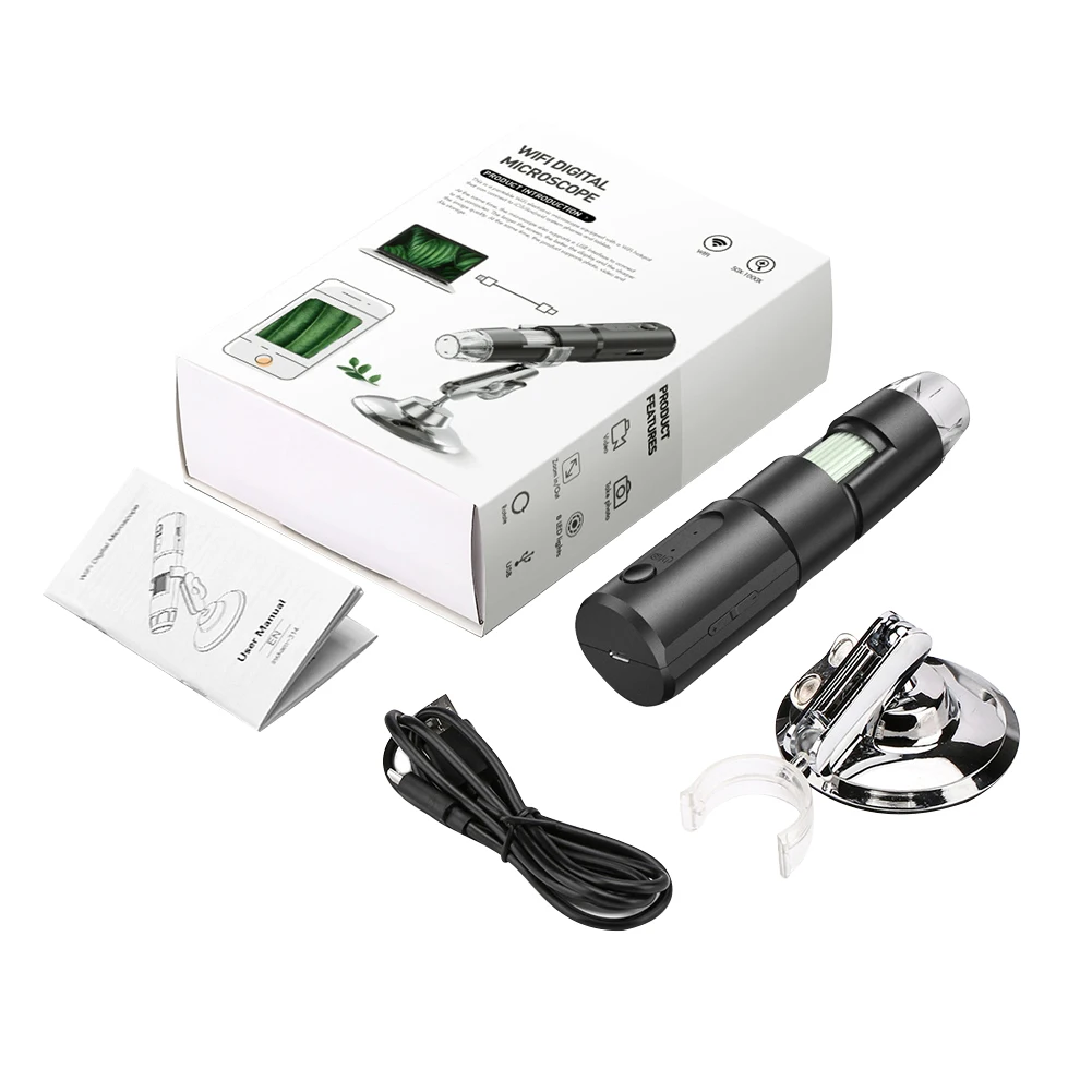 50-1000x Adult Kids Laboratory USB Rechargeable Wireless Digital Microscope Student Portable Handheld With 8 LED Lights 640x480P
50-1000x Adult Kids Laboratory USB Rechargeable Wireless Digital Microscope Student Portable Handheld With 8 LED Lights 640x480P