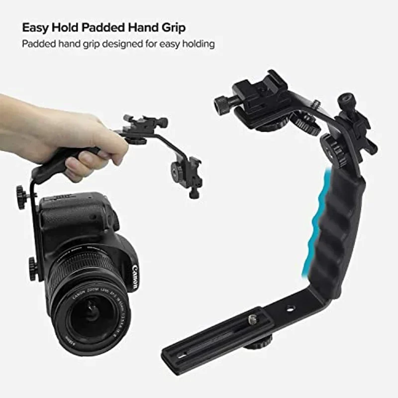 Camera Bracket Mount Heavy Duty Photography Video L-Bracket with Standard Flash Shoe Mounts&1/4" Thread Screw for Speedlites
Camera Bracket Mount Heavy Duty Photography Video L-Bracket with Standard Flash Shoe Mounts&1/4" Thread Screw for Speedlites