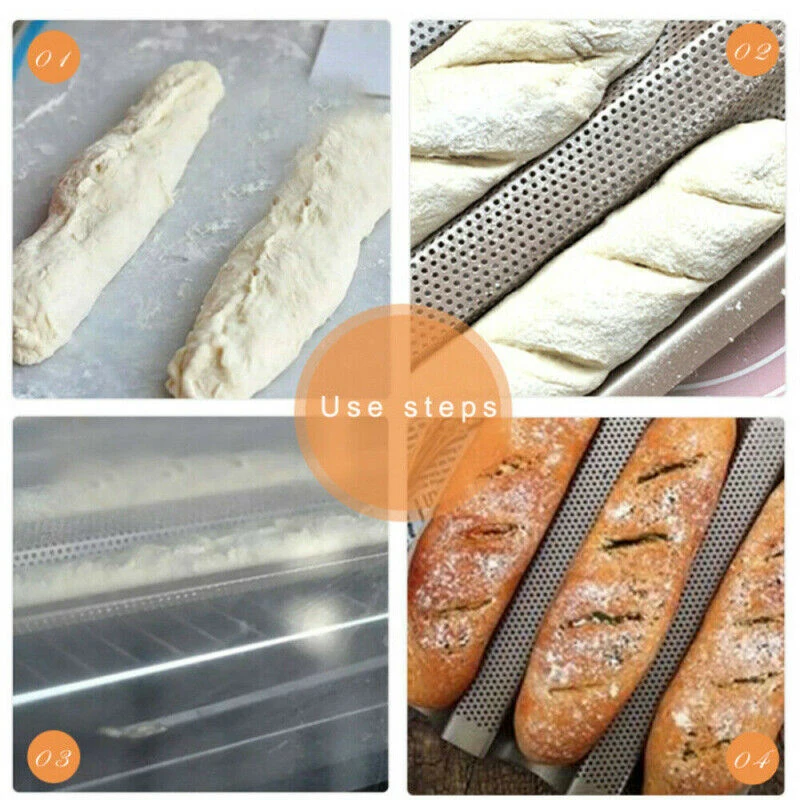 Carbon Steel 4 Groove Wave French Bread Baking Tray For Baguette Baking Mold Pan Cookie Tools Cake Tools Kitchen Accessories
Carbon Steel 4 Groove Wave French Bread Baking Tray For Baguette Baking Mold Pan Cookie Tools Cake Tools Kitchen Accessories