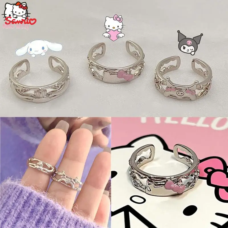 Оригинальное кольцо Hello Kitty, кольцо Kuromi My Melody Cinnamoroll, мультяшное кольцо Sanro, парные кольца, подарок для любимой девушки, кавайные металлически...
Оригинальное кольцо Hello Kitty, кольцо Kuromi My Melody Cinnamoroll, мультяшное кольцо Sanro, парные кольца, подарок для любимой девушки, кавайные металлически...