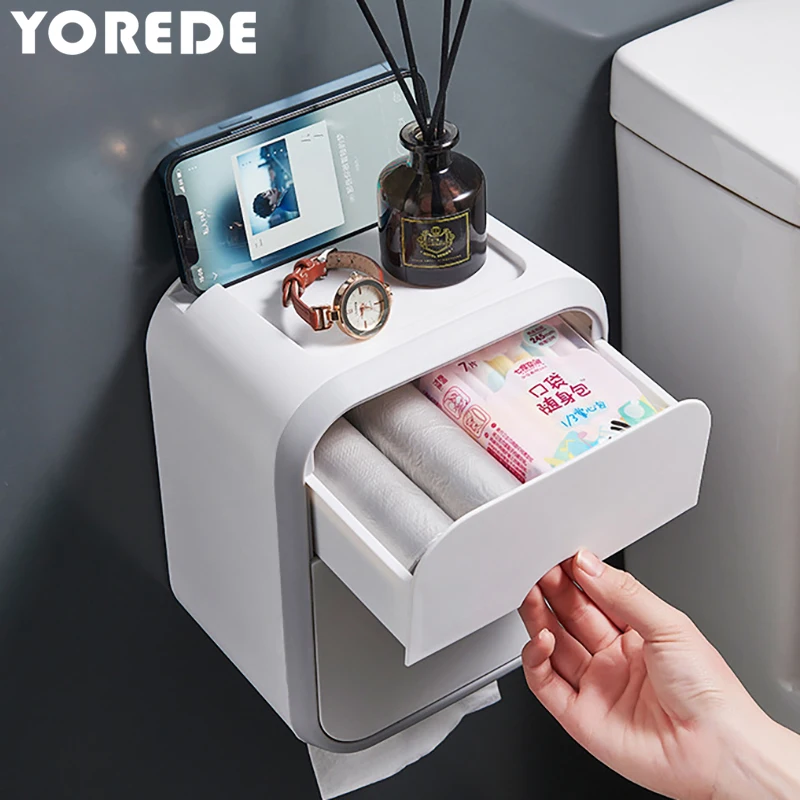Настенный держатель YOREDE для туалетной бумаги, двухслойный пластиковый органайзер, аксессуары для ванной комнаты
Настенный держатель YOREDE для туалетной бумаги, двухслойный пластиковый органайзер, аксессуары для ванной комнаты