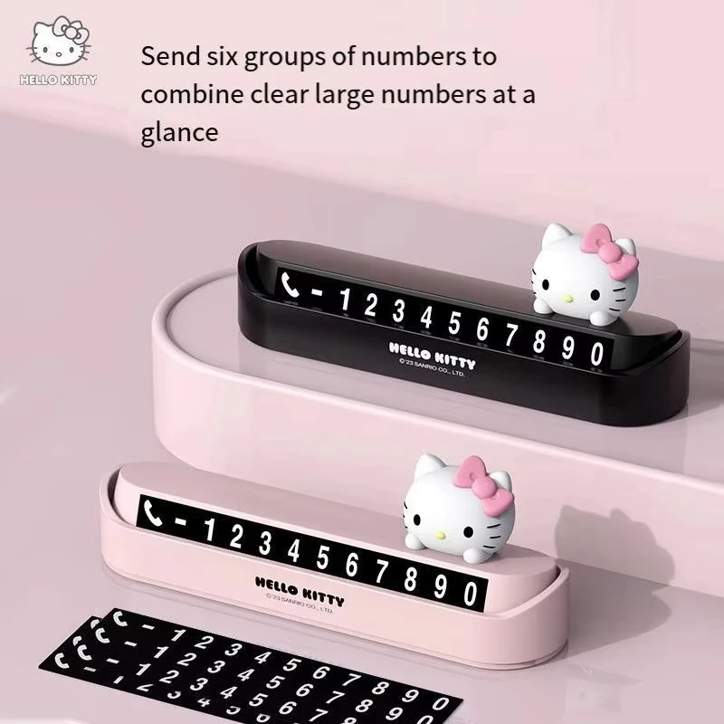 Мультфильм Sanrio Hello Kitty временный знак парковки автомобиля со скрытым номером