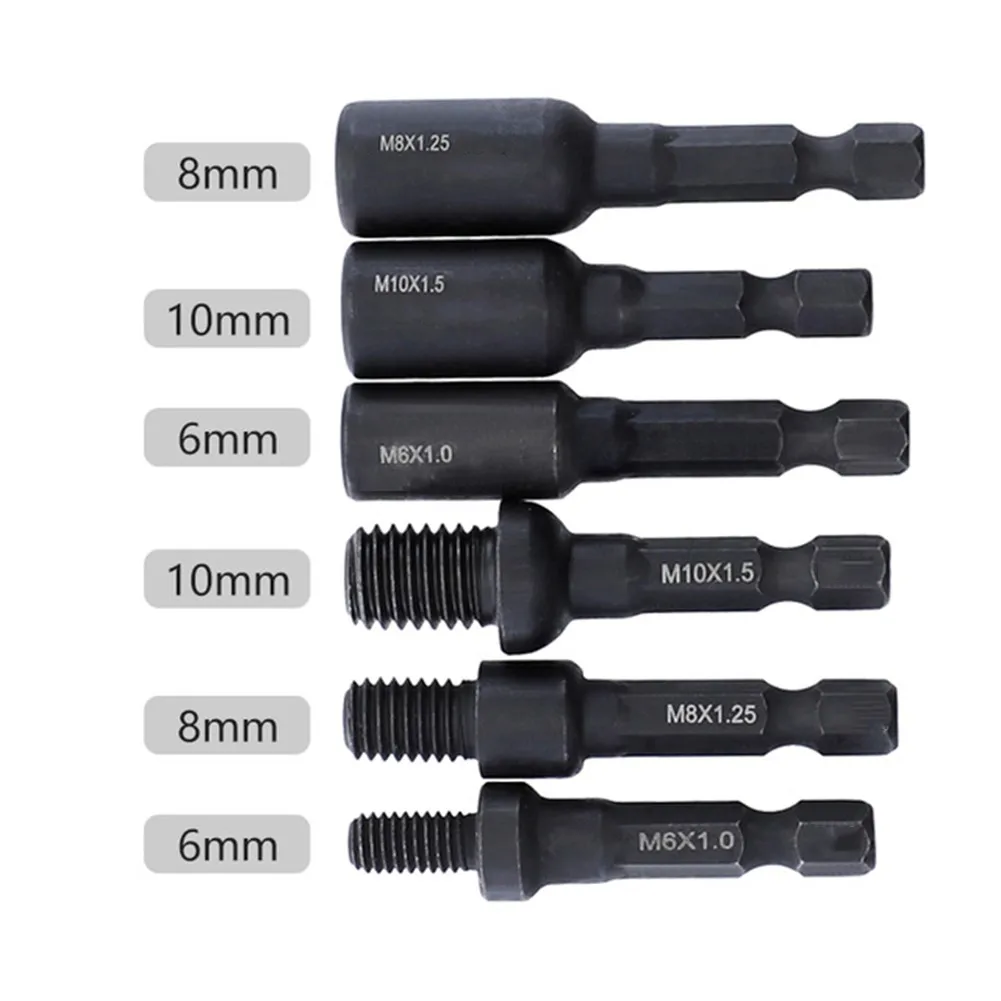 6-Piece Cr Mo Self Tapping Socket Adapter Kit 1/4 Inch Hex Shank For 6/8/10 Insert Nut Or Suspension Bolt Electric Hand Drill
6-Piece Cr Mo Self Tapping Socket Adapter Kit 1/4 Inch Hex Shank For 6/8/10 Insert Nut Or Suspension Bolt Electric Hand Drill