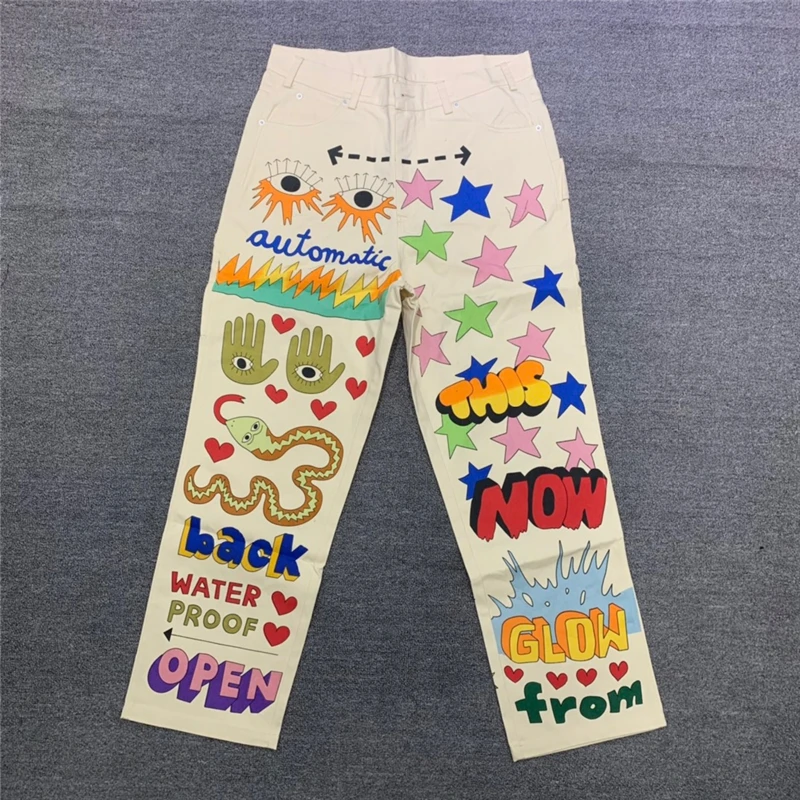 2022 New Hand Drawn Cartoon pattern Cargo Pants Men Women Top Version High Street Vintage Straight Stripe Trousers
2022 New Hand Drawn Cartoon pattern Cargo Pants Men Women Top Version High Street Vintage Straight Stripe Trousers