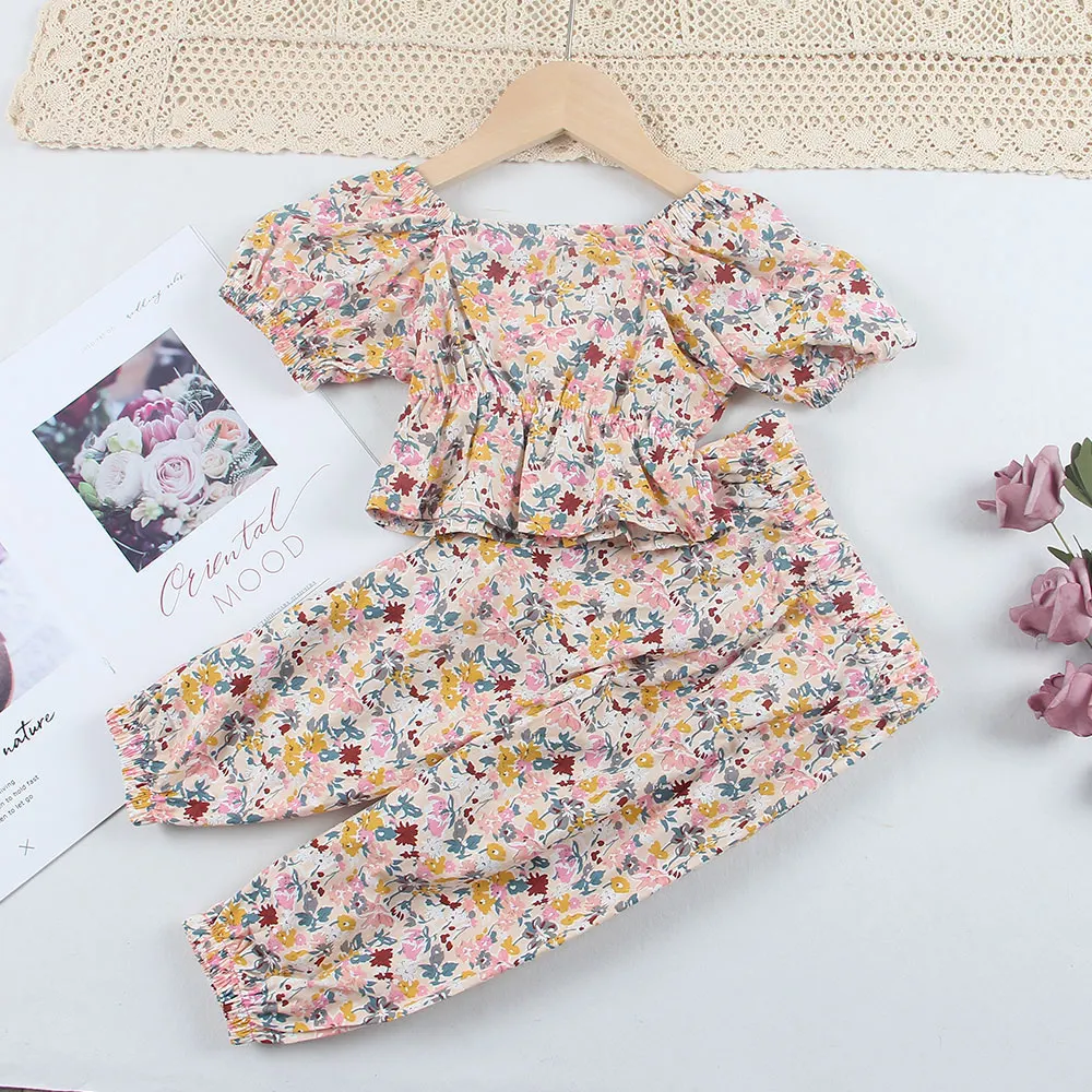 Menoea Floral Clothes Sets for Kids Girls Korean Style Summer Shorts Sleeves T-shirts Tops and Flower Pants 2Pcs Suits Outfits
Menoea Floral Clothes Sets for Kids Girls Korean Style Summer Shorts Sleeves T-shirts Tops and Flower Pants 2Pcs Suits Outfits