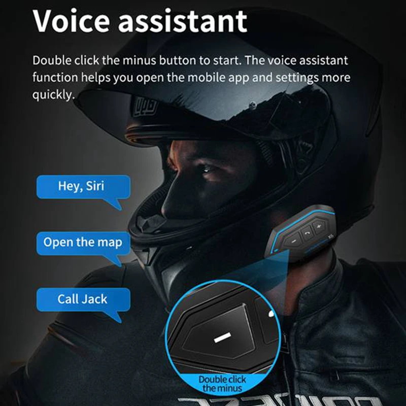 2 Pcs X6 Helmet Bluetooth Headphones BT5.0 800MA Motorcycle Riding Wireless Call Stereo Anti-Jamming Waterproof Headset
2 Pcs X6 Helmet Bluetooth Headphones BT5.0 800MA Motorcycle Riding Wireless Call Stereo Anti-Jamming Waterproof Headset