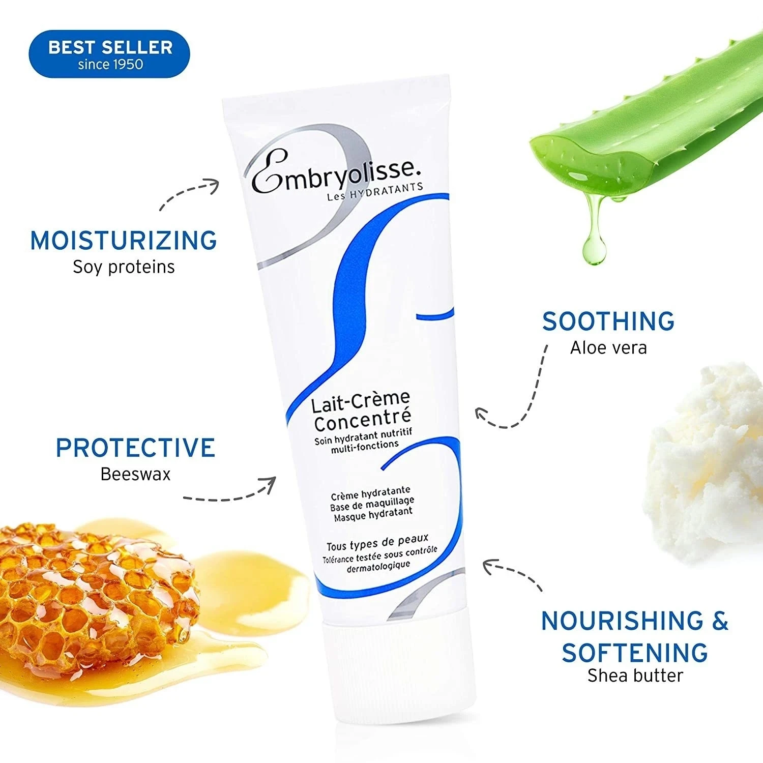 

Original Embryolisse Lait Crème Concentré Face Cream Makeup Primer Shea Moisture Serum For Daily Face Care Moisturizers 75ml