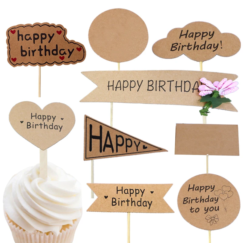 1/3/10pcs cake top decoration kraft paper happy birthday thanks for baking love cloud flag small flower card
1/3/10pcs cake top decoration kraft paper happy birthday thanks for baking love cloud flag small flower card