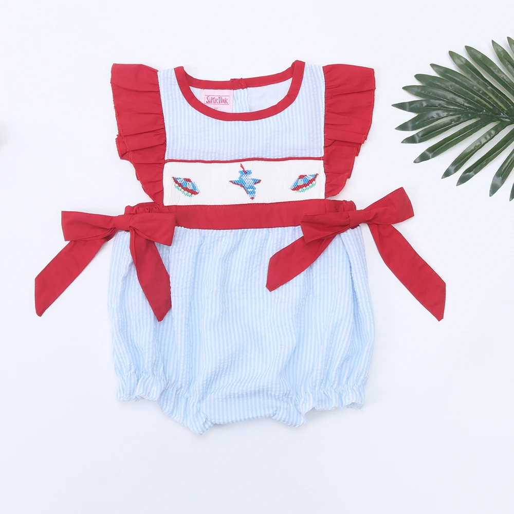 Boutique Bluey Outfits Baby Girl Clothes Romper Aircraft Embroidery Bodysuit One Piece Shorts Sleeve T-shirt Seersucker Jumpsuit
Boutique Bluey Outfits Baby Girl Clothes Romper Aircraft Embroidery Bodysuit One Piece Shorts Sleeve T-shirt Seersucker Jumpsuit