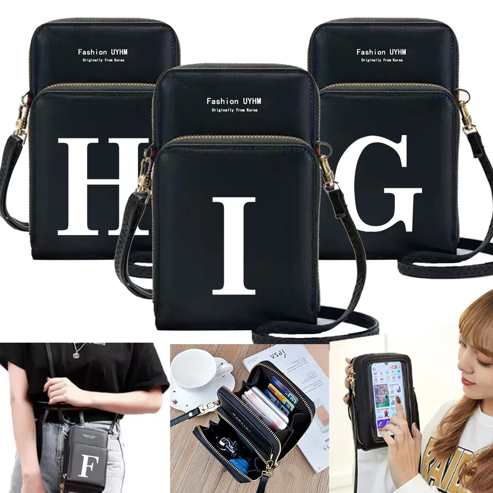Mobile Phone Bag for Samsung/iPhone Cell Case Wallet Women Shoulder Bags White Letters PU Leather Transparent Touch Handbags
Mobile Phone Bag for Samsung/iPhone Cell Case Wallet Women Shoulder Bags White Letters PU Leather Transparent Touch Handbags