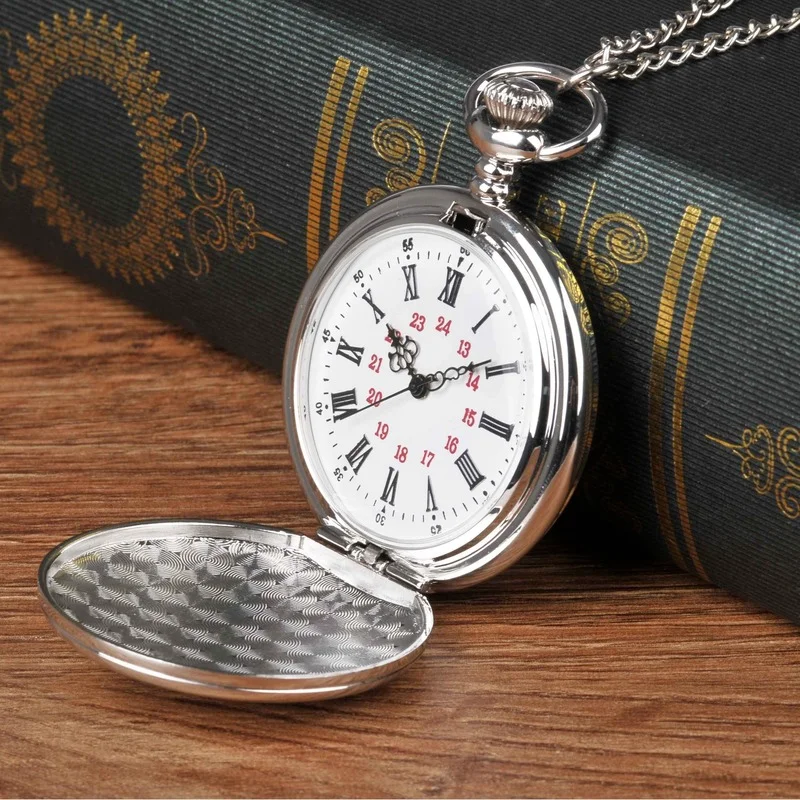 Engraved Vintage Quartz Pocket Watch Pendant Flip Case Chain Watch Roman Numerals Pocket Watch Pendant with Chain Timepiece
Engraved Vintage Quartz Pocket Watch Pendant Flip Case Chain Watch Roman Numerals Pocket Watch Pendant with Chain Timepiece