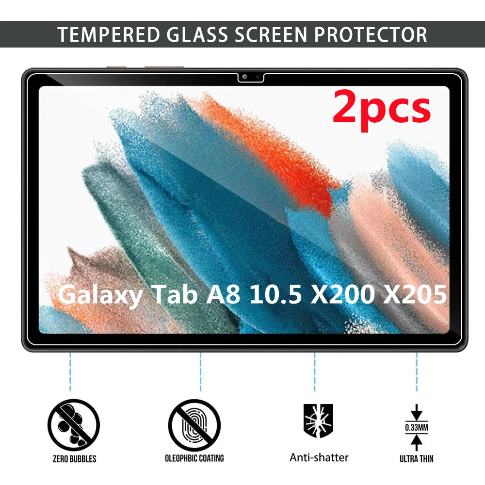 2Pcs Tempered Glass for Samsung Galaxy Tab A8 10.5inch 2021 Tablet Protective Film Tab A8 10.5 X200 X205 Screen Protector Glass
2Pcs Tempered Glass for Samsung Galaxy Tab A8 10.5inch 2021 Tablet Protective Film Tab A8 10.5 X200 X205 Screen Protector Glass