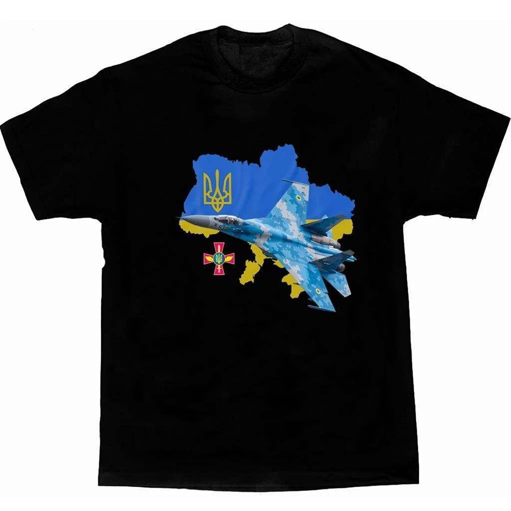 Ukraine Air Force Su-27 Jet Fighter Slava Ukraine T-Shirt Men's 100% Cotton Casual T-shirts Loose Top Size S-3XL
Ukraine Air Force Su-27 Jet Fighter Slava Ukraine T-Shirt Men's 100% Cotton Casual T-shirts Loose Top Size S-3XL