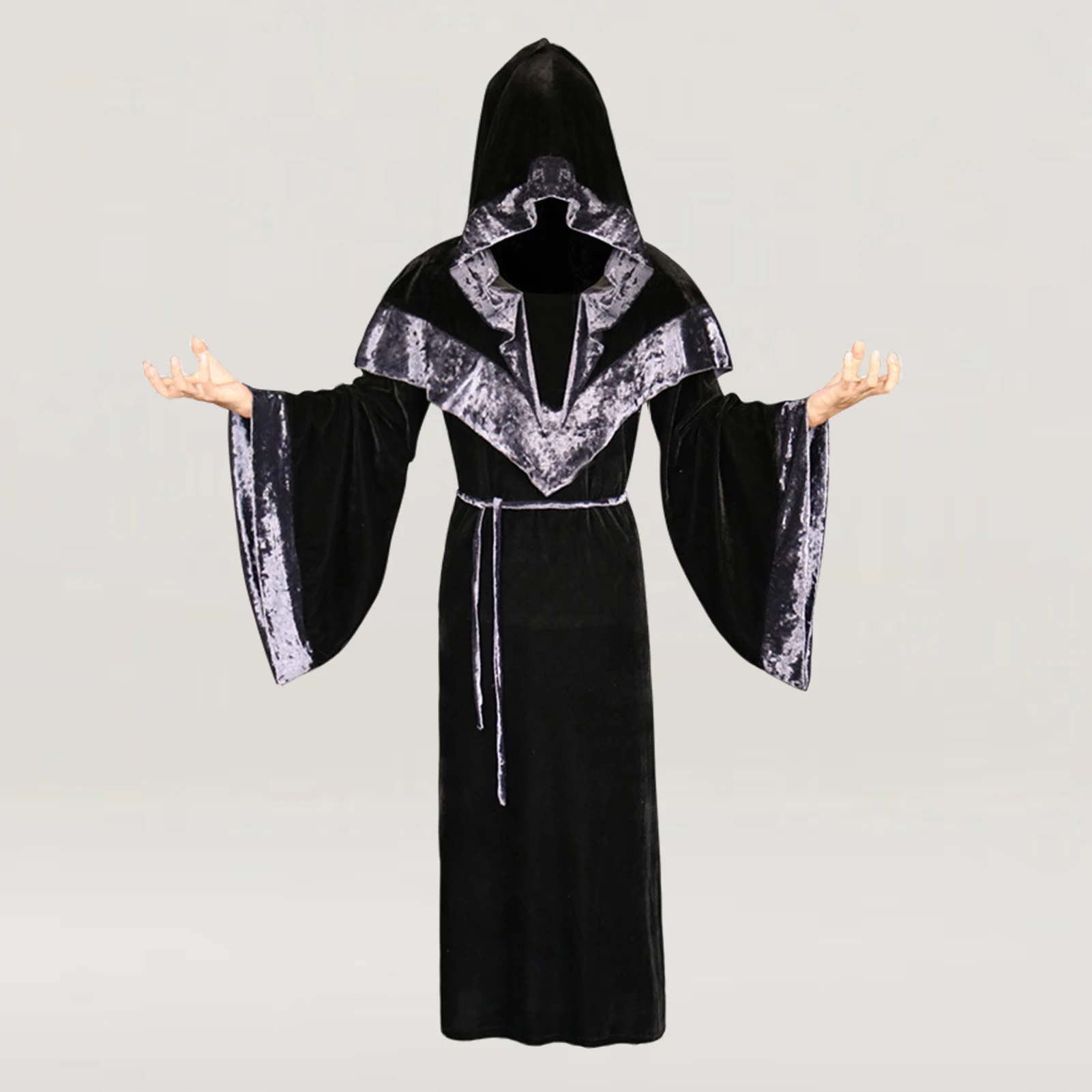 Cape Hood Robe Halloween Devil Death Costume Long Sleeve Medieval Gothic Robe Festival Theme for Men Women Cosplay Costumes
Cape Hood Robe Halloween Devil Death Costume Long Sleeve Medieval Gothic Robe Festival Theme for Men Women Cosplay Costumes