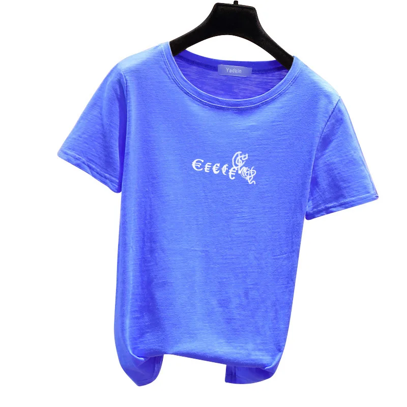 European and American high-quality soft short-sleeved women's recreational breathable T-shirt
European and American high-quality soft short-sleeved women's recreational breathable T-shirt