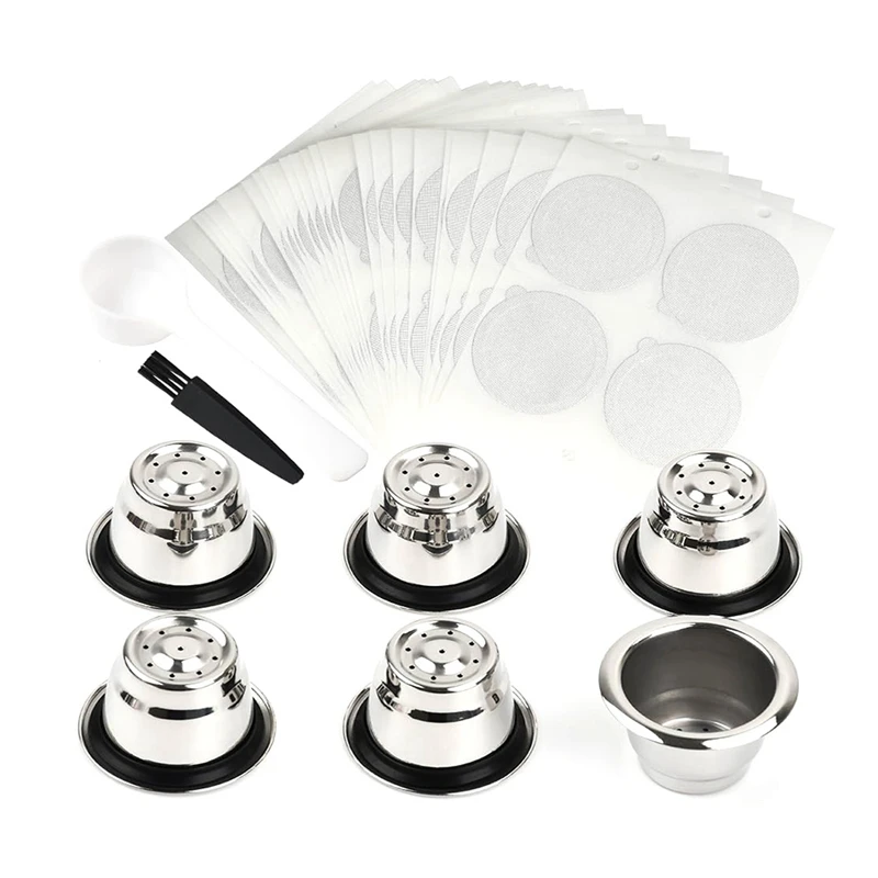 Reusable Capsules 6Pcs Refillable Espresso Pods Stainless Steel Coffee Pods Metal For Nespresso Line
Reusable Capsules 6Pcs Refillable Espresso Pods Stainless Steel Coffee Pods Metal For Nespresso Line