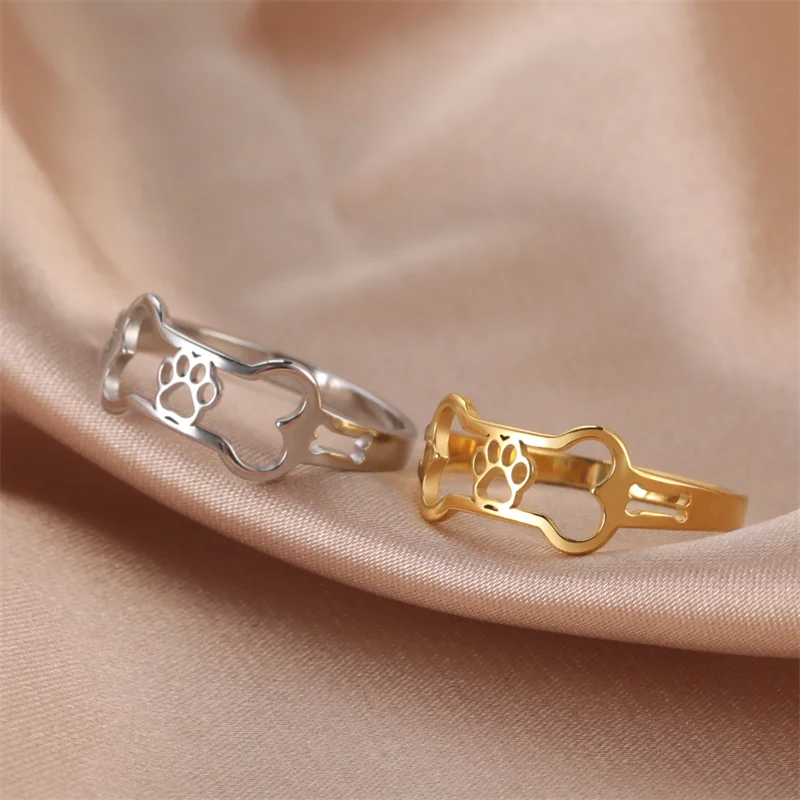 Minimalist Rings Dog Bone Paw Girls Gold Color Stainless Steel Ring Women's ring Ring Wedding Party 2023 Jewelry Gift Wholesale
Minimalist Rings Dog Bone Paw Girls Gold Color Stainless Steel Ring Women's ring Ring Wedding Party 2023 Jewelry Gift Wholesale