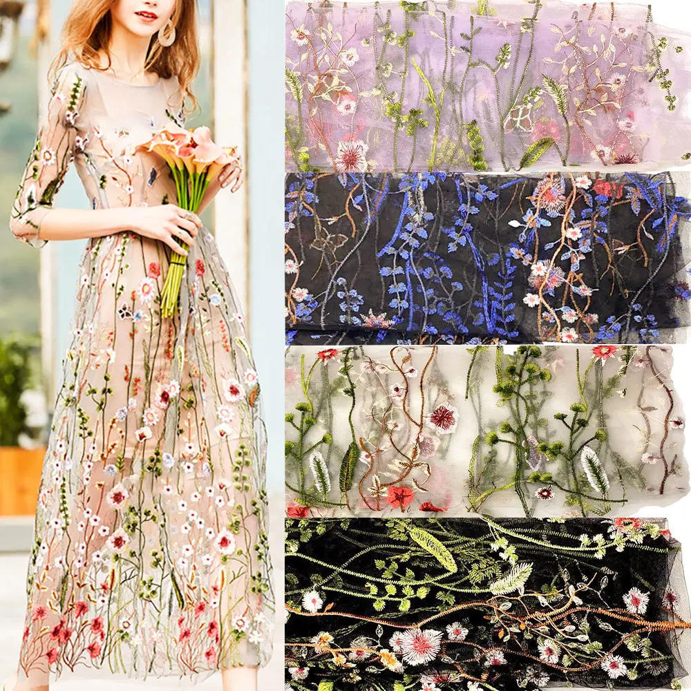 1 Yard Florals Lace Embroidered Printed Net Fabric Black White Soft Mesh DIY Clothes Wedding Dress Tutu Skirt Curtain Crafts
1 Yard Florals Lace Embroidered Printed Net Fabric Black White Soft Mesh DIY Clothes Wedding Dress Tutu Skirt Curtain Crafts