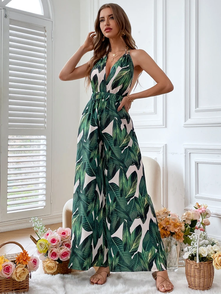 Green Fashion Elegant Leisure Printing Slim Jumpsuit for Ladies Sexy Streetwear Bodysuit Rompers Office Lady Jumpersuit Women
Green Fashion Elegant Leisure Printing Slim Jumpsuit for Ladies Sexy Streetwear Bodysuit Rompers Office Lady Jumpersuit Women