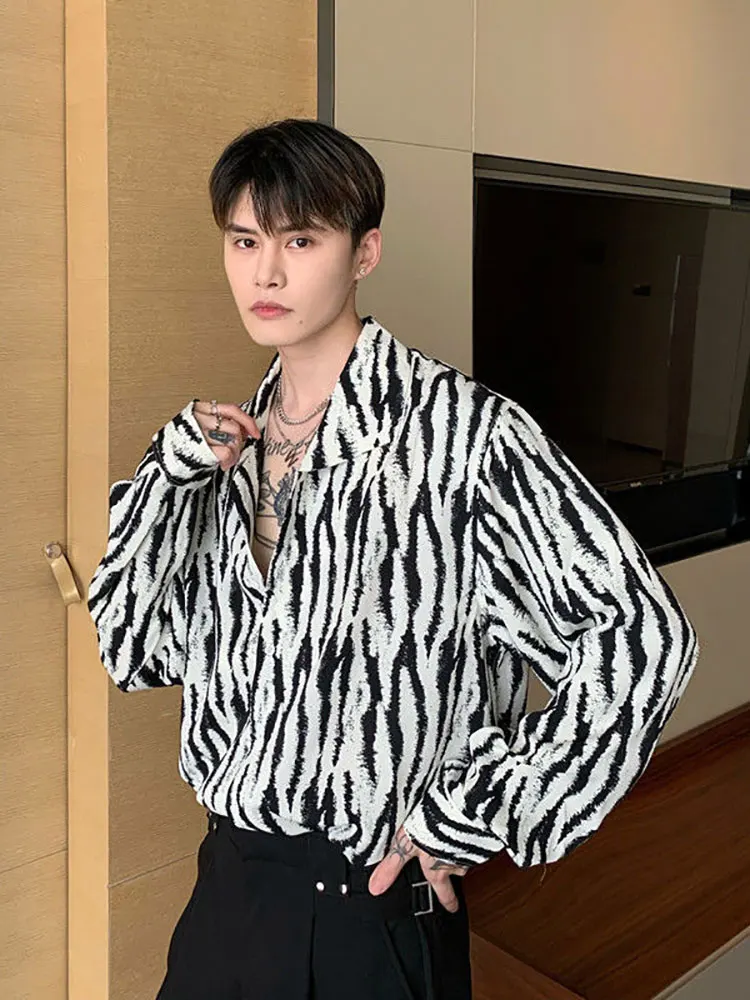 Harajuku Printed Shirts Men Zebra Texture Top 2022Spring Autumn Korean Fashion New Long-sleeved Casual Loose Vintage Youth Trend
Harajuku Printed Shirts Men Zebra Texture Top 2022Spring Autumn Korean Fashion New Long-sleeved Casual Loose Vintage Youth Trend