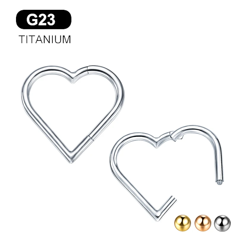 16G G23 Titanium Nose Ring Daith Piercing Earrings Hoop Heart Clicker Helix Cartilage Tragus Body Jewelry for Women Girls
16G G23 Titanium Nose Ring Daith Piercing Earrings Hoop Heart Clicker Helix Cartilage Tragus Body Jewelry for Women Girls