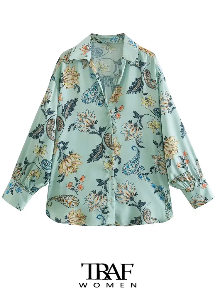 TRAF Women Fashion Floral Print Soft Touch Shirts Vintage Long Sleeve Button-up Female Blouses Blusas Chic Tops
TRAF Women Fashion Floral Print Soft Touch Shirts Vintage Long Sleeve Button-up Female Blouses Blusas Chic Tops