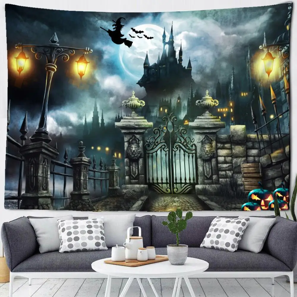Halloween Tapestry Wall Hanging Pumpkin Lantern Festive Atmosphere Hippie Witchcraft Science Fiction Dormitory Decor Tapestries
Halloween Tapestry Wall Hanging Pumpkin Lantern Festive Atmosphere Hippie Witchcraft Science Fiction Dormitory Decor Tapestries