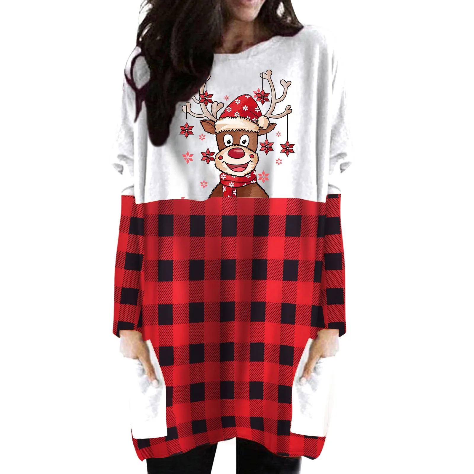Christmas Shirts Dress For Women Long Sleeve Pullover Tops Sweatshirt Deer Graphic Oversized Oversized Tee Shirts for Women
Christmas Shirts Dress For Women Long Sleeve Pullover Tops Sweatshirt Deer Graphic Oversized Oversized Tee Shirts for Women