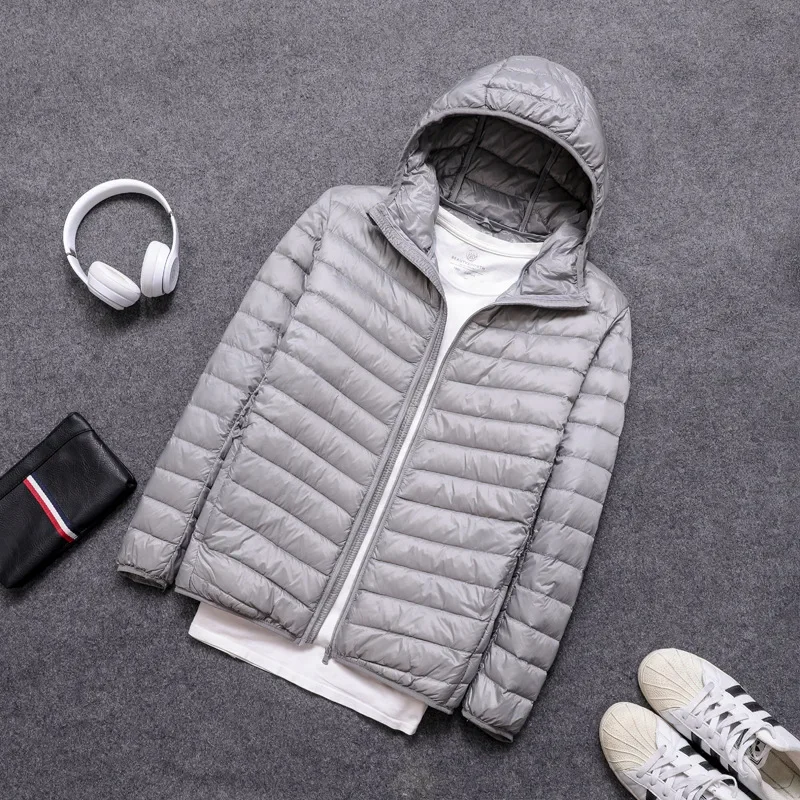 New in Winter Men Ultralight Thin Down Jacket White Duck Down Hooded Jackets Full Sleeve Warm Coat Parka Portable Outwear
New in Winter Men Ultralight Thin Down Jacket White Duck Down Hooded Jackets Full Sleeve Warm Coat Parka Portable Outwear