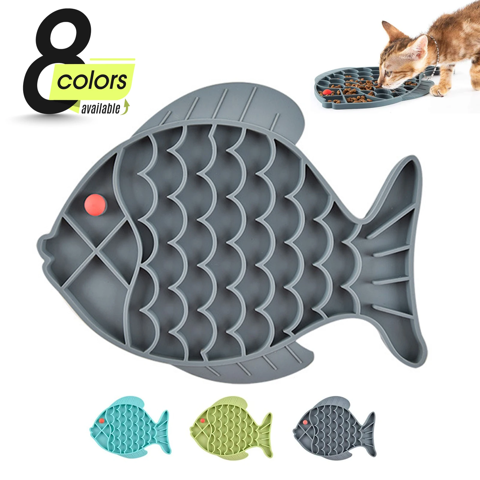 Fish Shape Silicone Lick Mat Non-slip Slow Feeding Food Bowl For Dogs Puppy Cat Treat Feeder Dispenser Pet Supplies PBW242
Fish Shape Silicone Lick Mat Non-slip Slow Feeding Food Bowl For Dogs Puppy Cat Treat Feeder Dispenser Pet Supplies PBW242