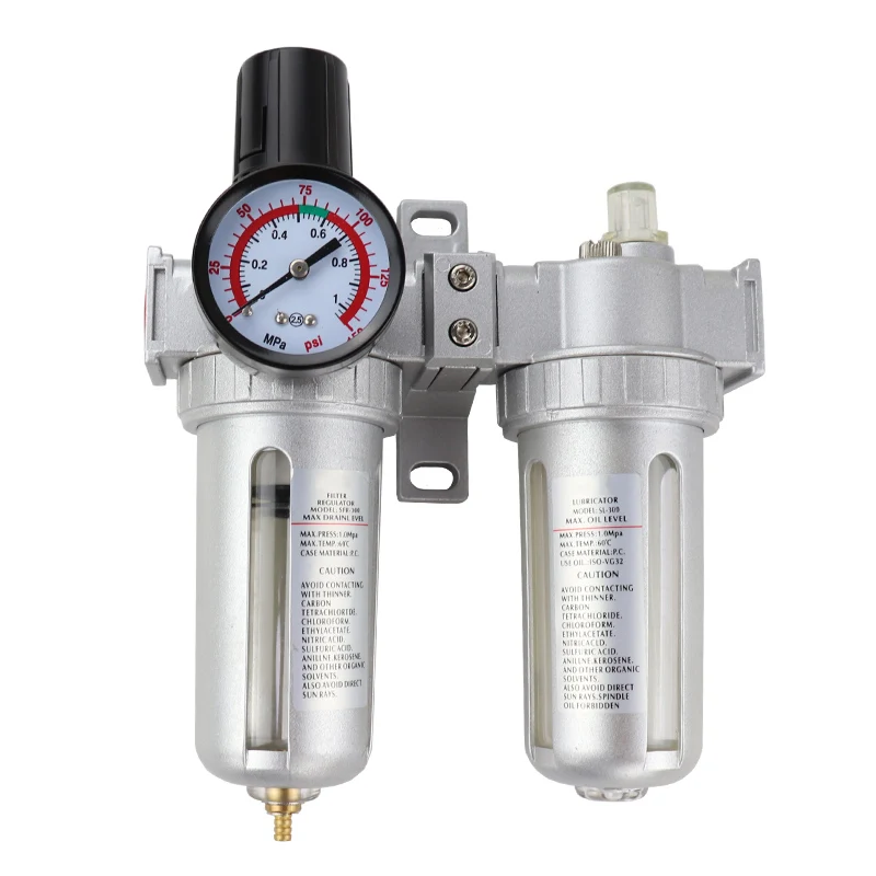 SFC200 SFC300 SFC400 1/4" 3/8" 1/2" Air Compressor Oil Lubricator Moisture Water Trap Filter Regulator With Mount
SFC200 SFC300 SFC400 1/4" 3/8" 1/2" Air Compressor Oil Lubricator Moisture Water Trap Filter Regulator With Mount