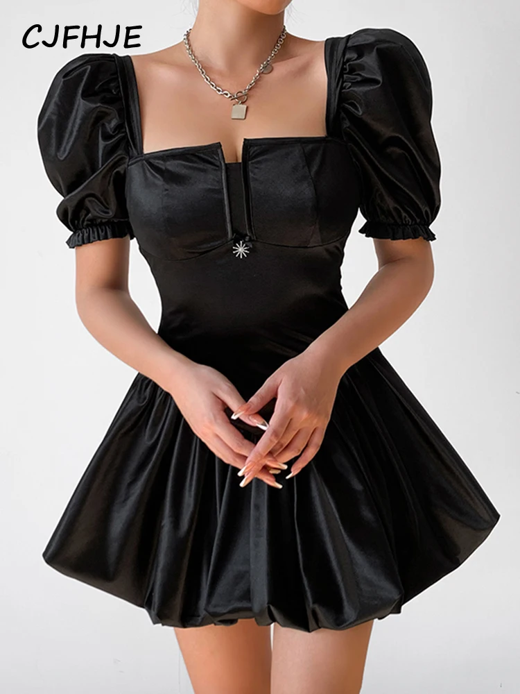 CJFHJE Short Puff Sleeves Square Neck Solid Pleated Skirt Mini Dress 2022 Fall Bodycon Evening Party Elegant Vestido Y2K
CJFHJE Short Puff Sleeves Square Neck Solid Pleated Skirt Mini Dress 2022 Fall Bodycon Evening Party Elegant Vestido Y2K