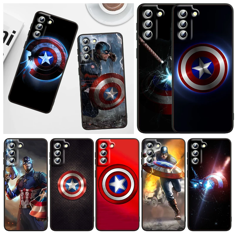 Captain America Shield Marvel For Samsung Galaxy S22 S21 S20 FE Ultra Pro Lite S10 5G S10E S9 Edge Plus Black Phone Case Capa
Captain America Shield Marvel For Samsung Galaxy S22 S21 S20 FE Ultra Pro Lite S10 5G S10E S9 Edge Plus Black Phone Case Capa