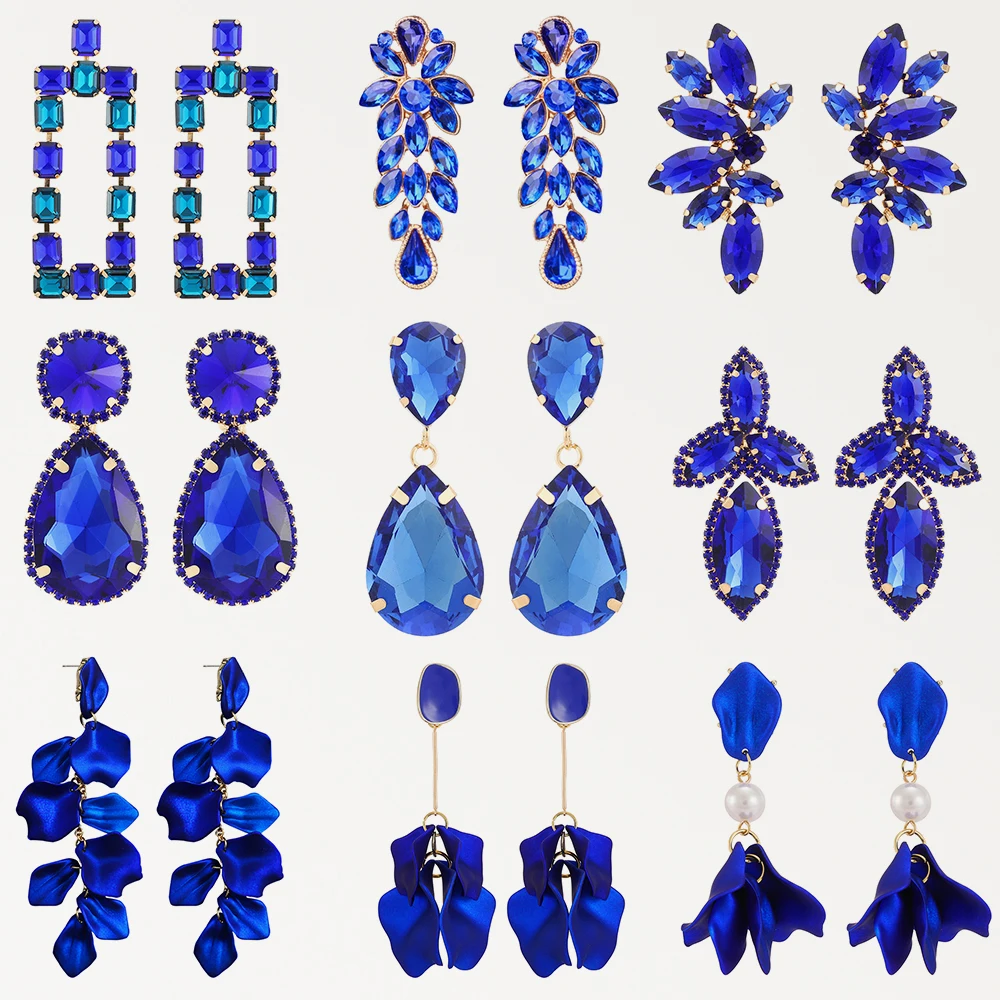 Dark Blue Series Long Dangle Drop Earrings For Women 2023 Trend Luxury Flower Geometric Acrylic Crystal Vintage Charm Jewelry
Dark Blue Series Long Dangle Drop Earrings For Women 2023 Trend Luxury Flower Geometric Acrylic Crystal Vintage Charm Jewelry