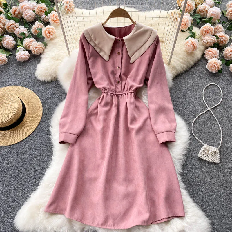 2022 new fashion women's clothing Peter pan Collar woman dress dresses for women
2022 new fashion women's clothing Peter pan Collar woman dress dresses for women