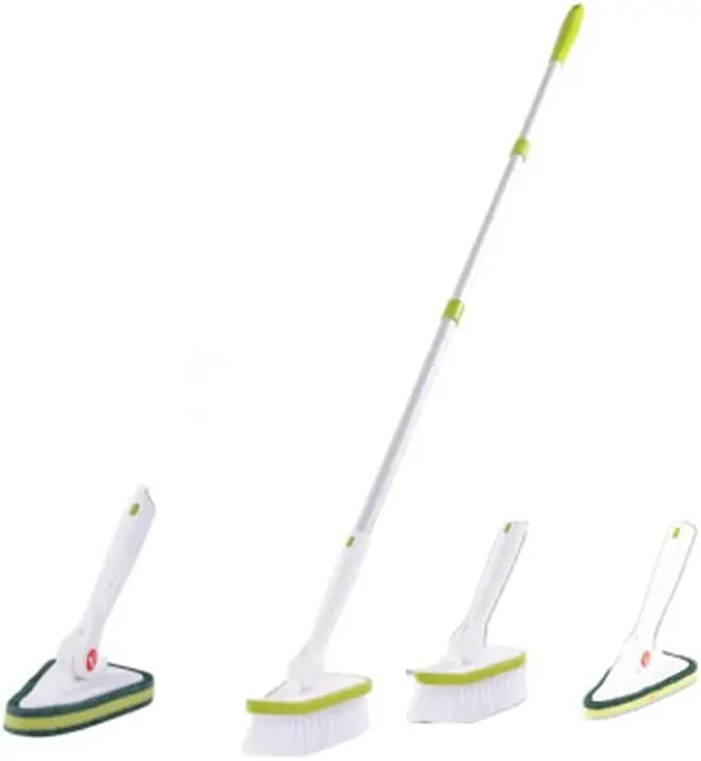 2-в-1 щетка для чистки ванной комнаты, 46-дюймовая Выдвижная съемная щетка с жесткой щетиной, 2 скребковых головки и 2 скребковых накладки
2-в-1 щетка для чистки ванной комнаты, 46-дюймовая Выдвижная съемная щетка с жесткой щетиной, 2 скребковых головки и 2 скребковых накладки