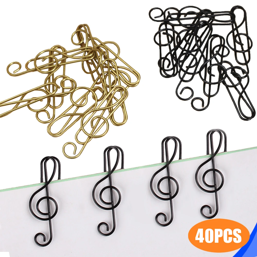 40pcs Bookmark Holder Paper Decorative Clip Creative Music Note Shaped Creative File Clamp Paper Clip for Office School Home
40pcs Bookmark Holder Paper Decorative Clip Creative Music Note Shaped Creative File Clamp Paper Clip for Office School Home