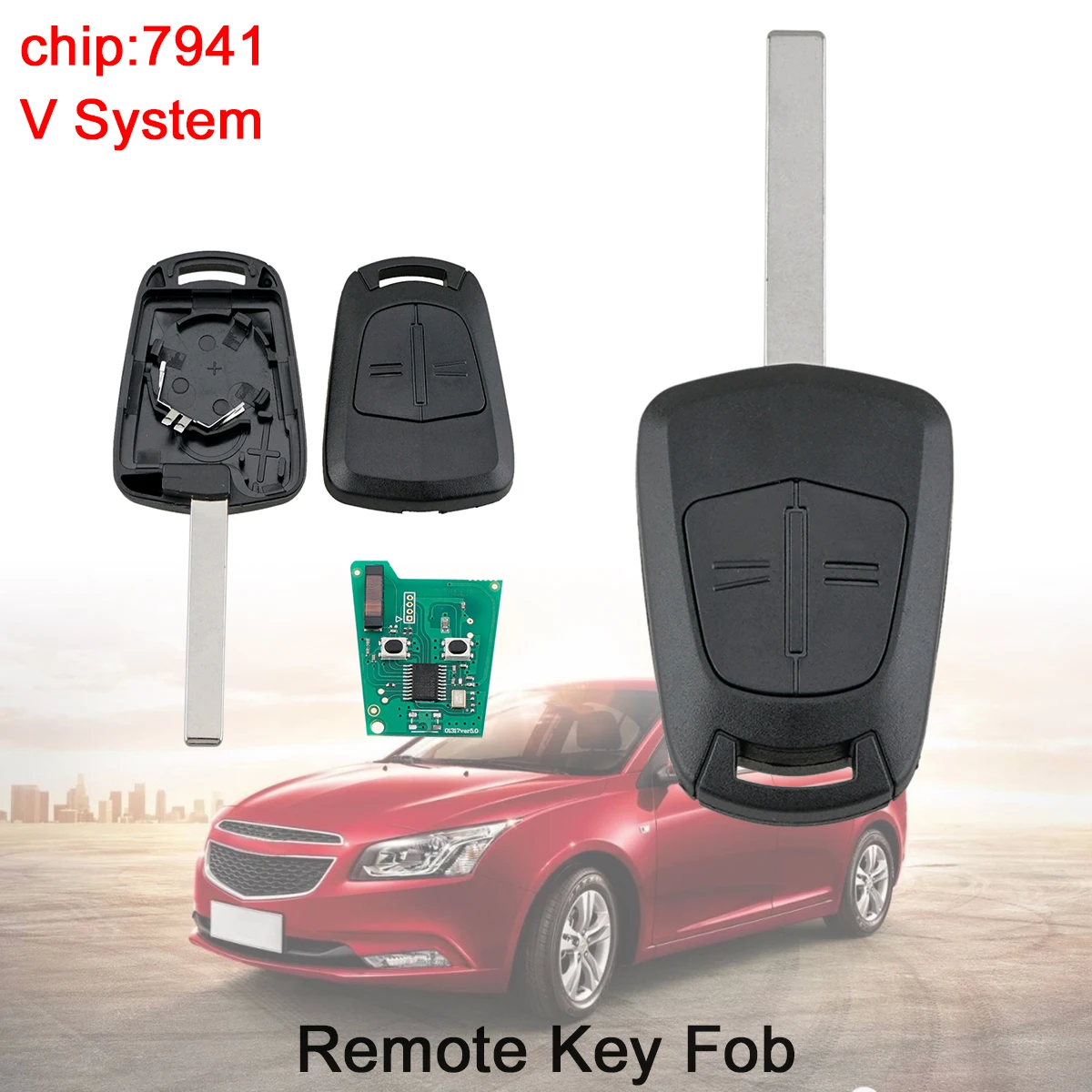433MHz Keyless Remote Car Key Fob with ID47 PCF7941 Chip for Opel Vauxhall Astra H 2004 - 2009 Zafira B 2005 - 2013 V System 
433MHz Keyless Remote Car Key Fob with ID47 PCF7941 Chip for Opel Vauxhall Astra H 2004 - 2009 Zafira B 2005 - 2013 V System
